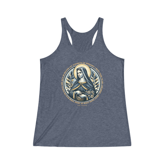 St. Elizabeth of Hungary Women's Tri-Blend Racerback Tank