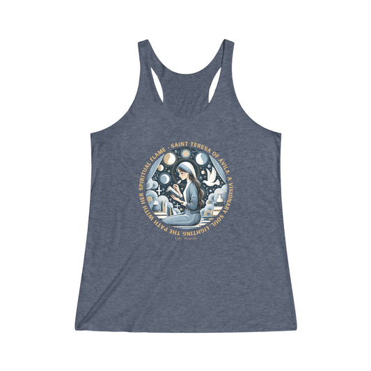 St. Teresa of Avila V2 Women's Tri-Blend Racerback Tank