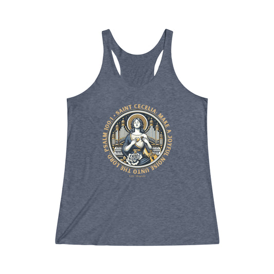 St. Cecelia Women's Tri-Blend Racerback Tank