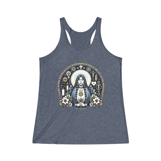 St. Kateri Women's Tri-Blend Racerback Tank