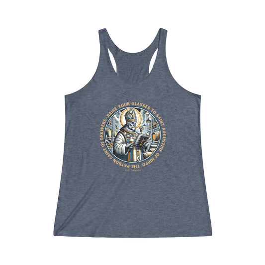 St. Augustine of Hippo V2 Women's Tri-Blend Racerback Tank